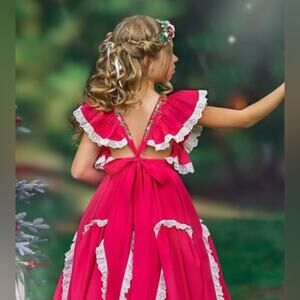 Dollcake Red Bells Frock Girls Dress 6‎ NEW Party Christmas Holiday Formal Gala